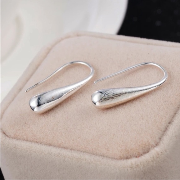 New Sterling Silver Hook Drop Earrings - Picture 2 of 2